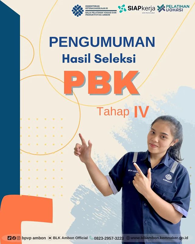 Pengumuman Hasil Seleksi PBK Boarding Tahap IV Khusus Program Pelatihan PLTS dan AC