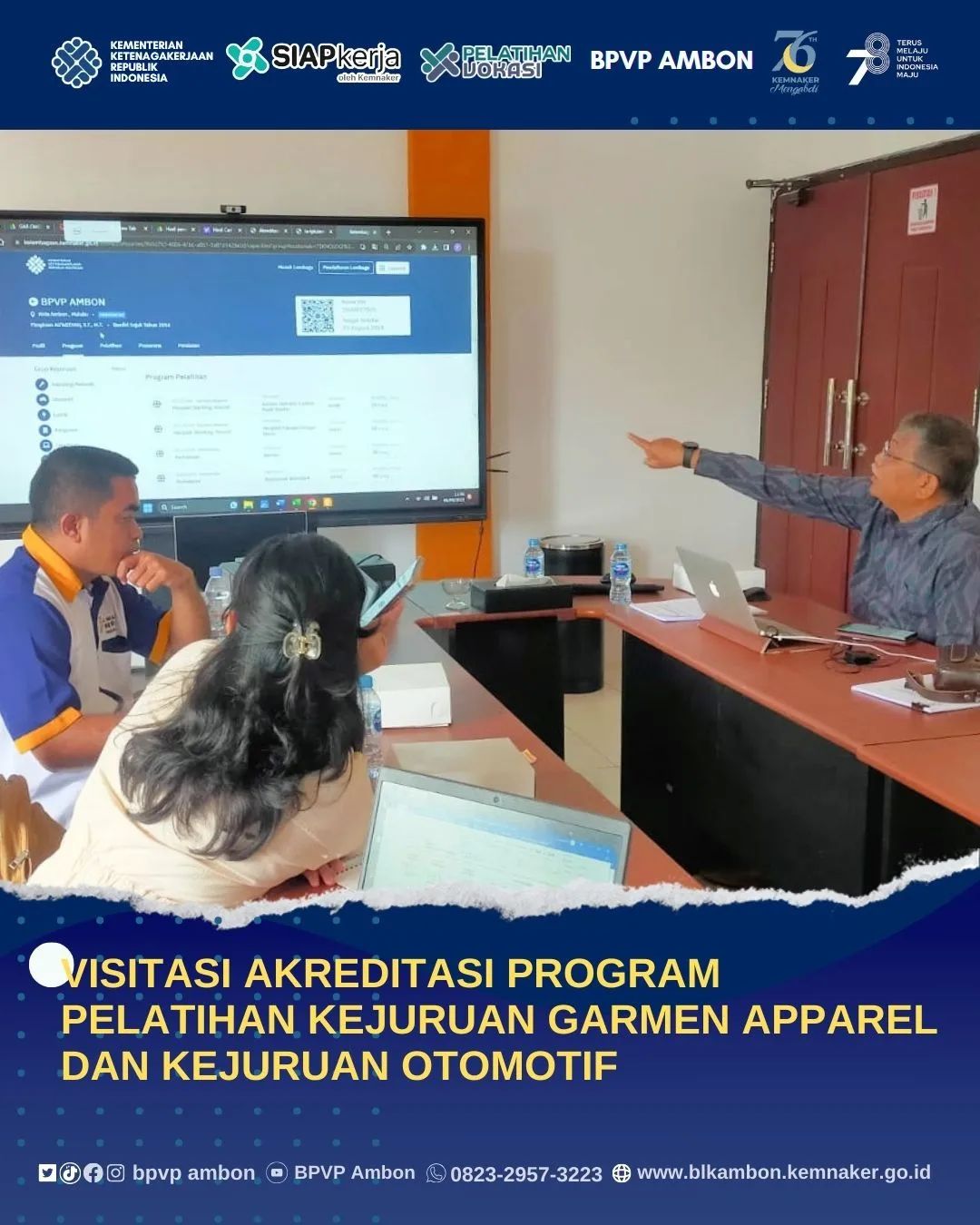 Visitasi Akreditasi Program Pelatihan Kejuruan Garmen Apparel dan Kejuruan Otomotif